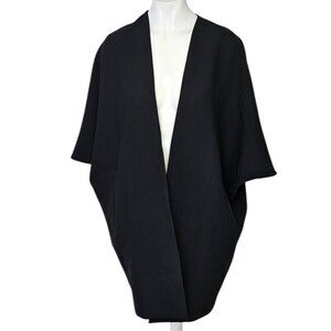 Seventy Sergio Tegon Open Front Cape, Cardigan, Black, Blazer, IT 42/US 6-8